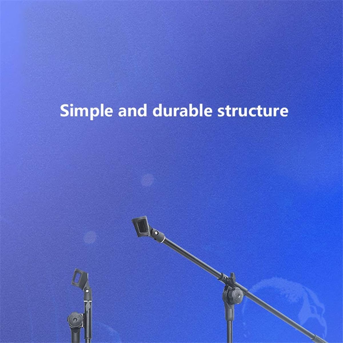 Desktop Microphone Stand Professional Straight Dual-Use Wired Wireless Folding Microphone Stand for Conferences, Seminars, Live Speeches (Color: Black, Size: 95-173cm)