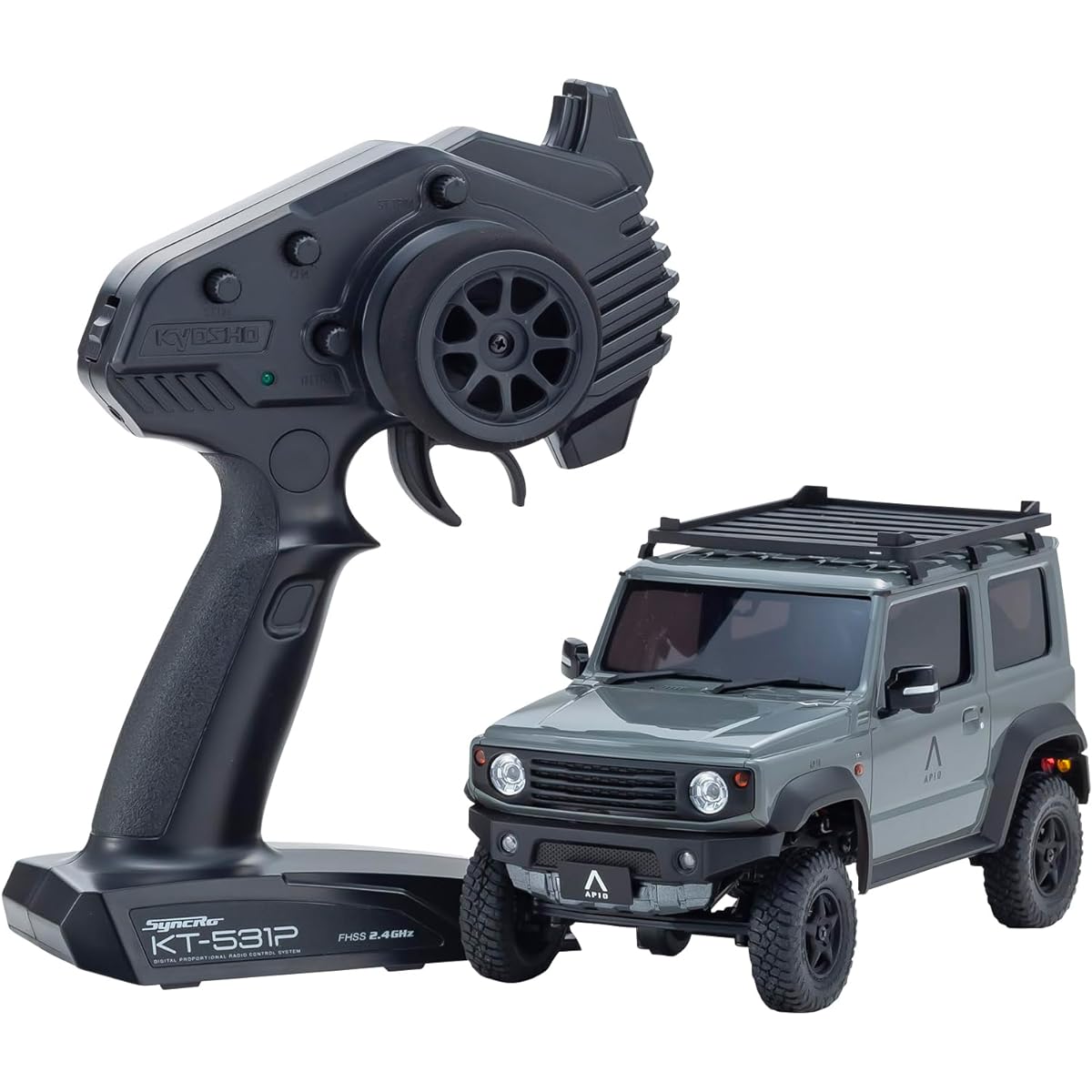 Kyosho Kyoso Mini-Z 4x4 Ready Set Suzuki Jimny Sierra APIO JIMNY TS4 Medium Gray Electric Radio Control 32535G