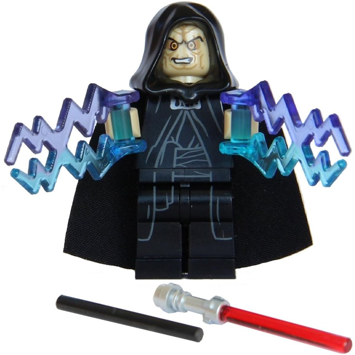 LEGO Star Wars Dark Side Exclusive Minifigure - Emperor Palpatine with Staff, Lightsaber, and Lightning Bolts