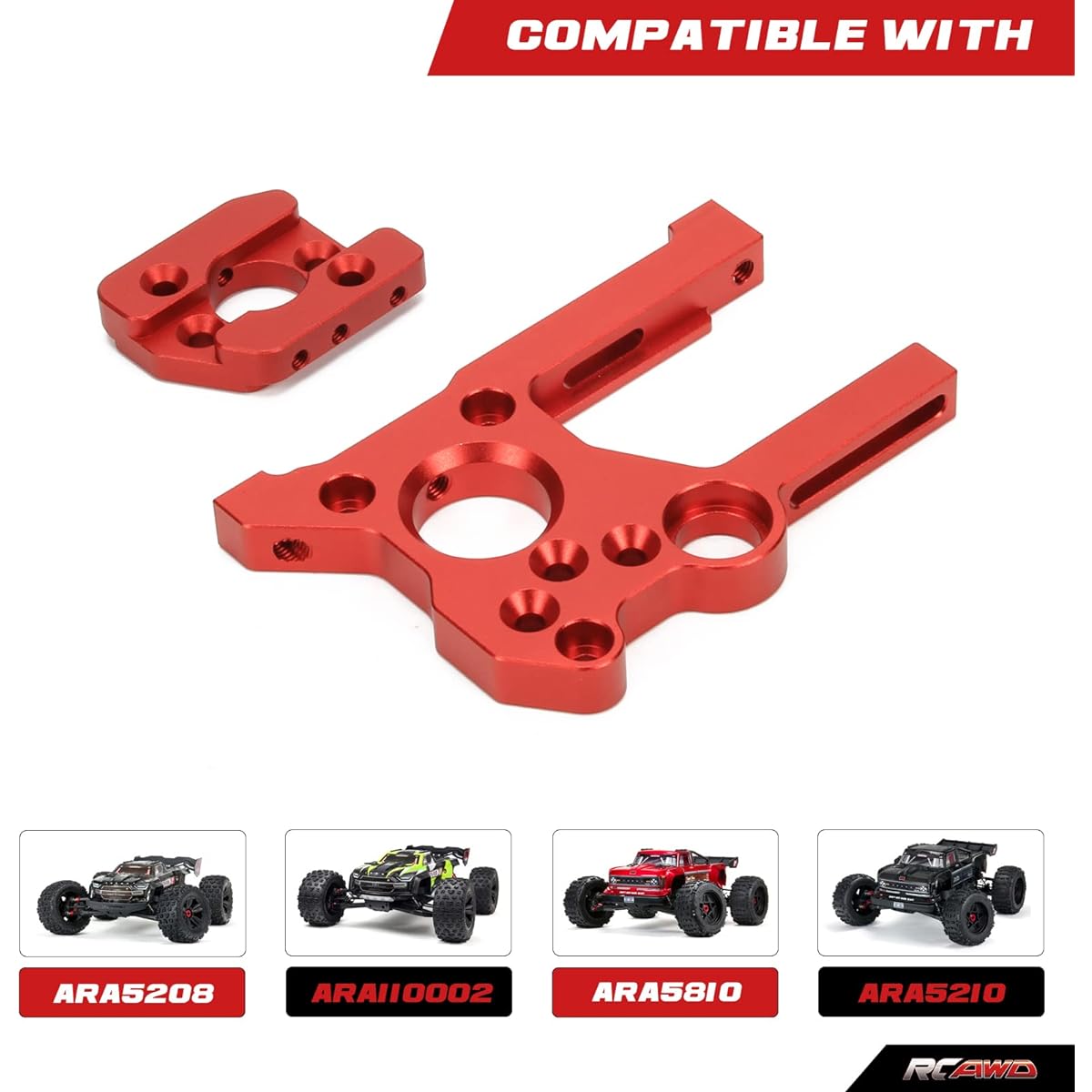 RCAWD Alloy Motor Mount Motor Plate for Arrma 1/5 Kraton 8S BLX Outcast 8S BLX RTR EXB Roller Upgrade Parts