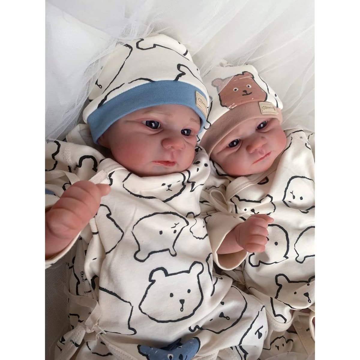 Anano Lifelike Baby Doll 17 Inch Realistic Newborn Baby Doll Boy Reborn Doll Elijah Lifelike Baby Doll with Open Eyes Life Size Premature Toddler Reborn Baby Doll
