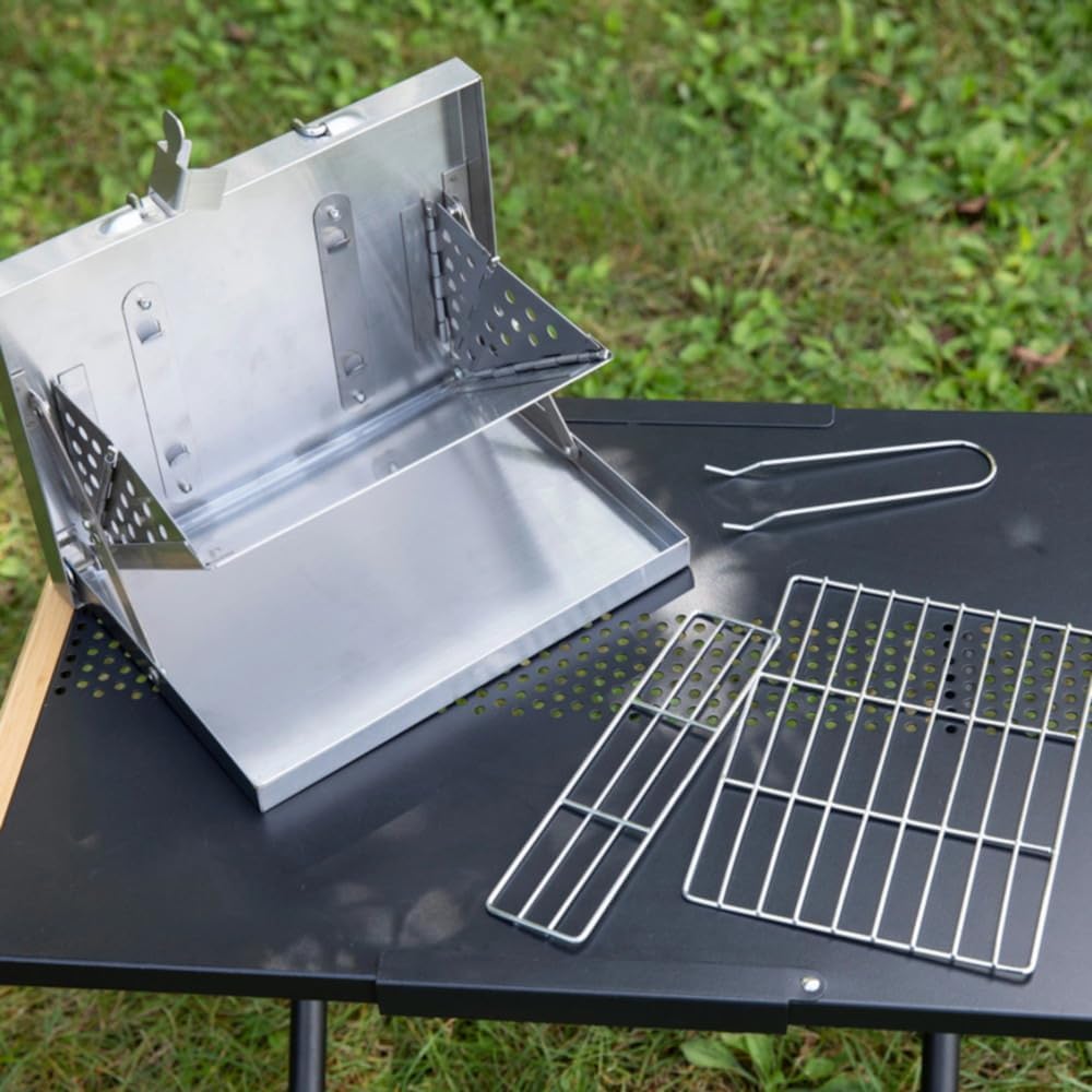 Whole Earth BBQ Grill BBQ LAPTOP GRILL MINI WE2KDF01 SLR (Silver/FF/Men's, Lady's)