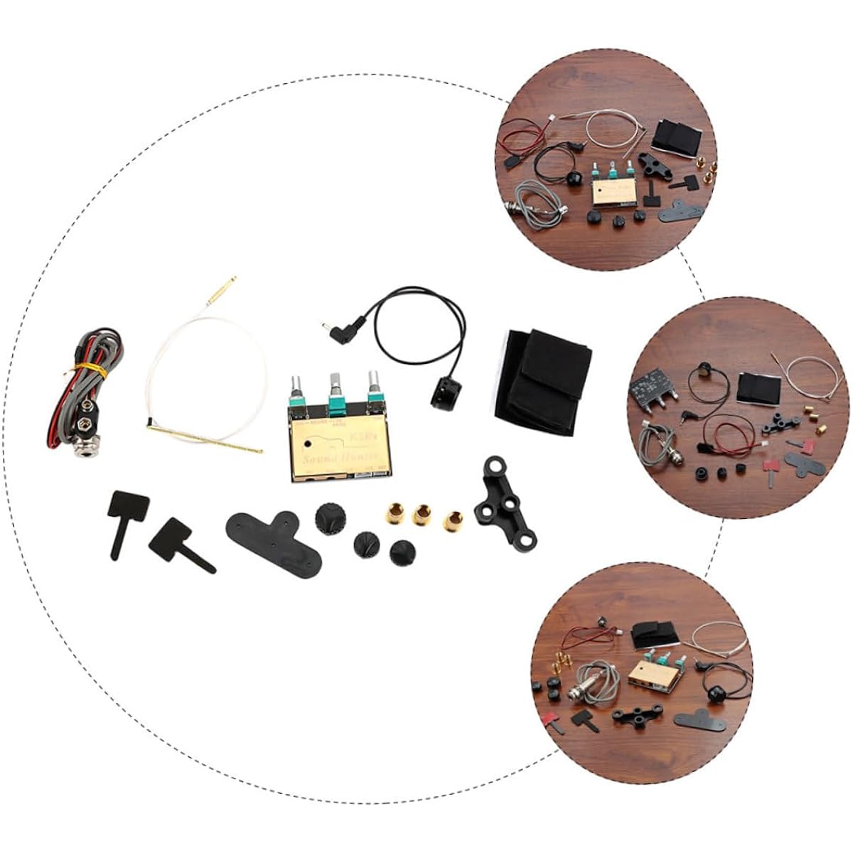 SWOOMEY 1 Set Guitar Sound Hole Pickup Violin Preamp Pickup Ukulele Sound Pickup Banjo Mic Transducer Guitar Bridge Pickup