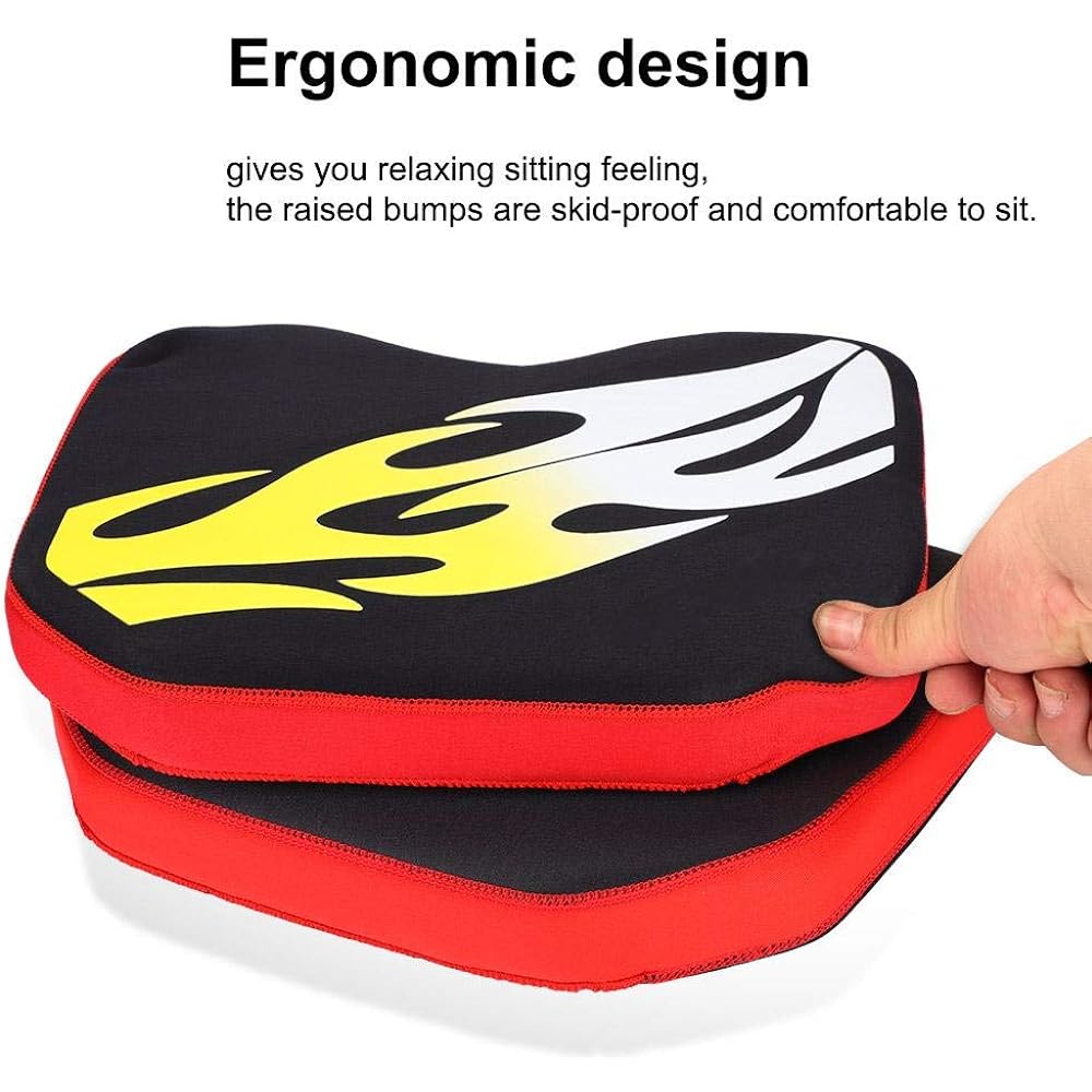 Kayak Boat Cushion Seat with Suction Cup, Thick, Soft, Anti-slip, Portable, For Fishing, Camping, Outdoor Use, 3 Colors (Flame)...
