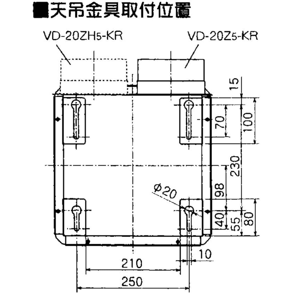Mitsubishi Electric duct ventilation fan ceiling-embedded type VD-20ZH5-KR