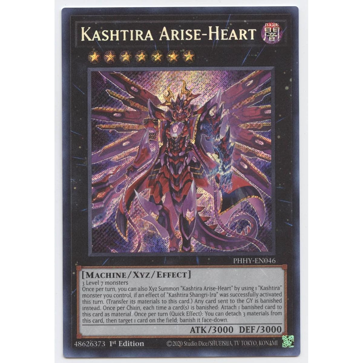 Kashtira Arise-Heart PHHY-EN046 Secret Rare First Edition