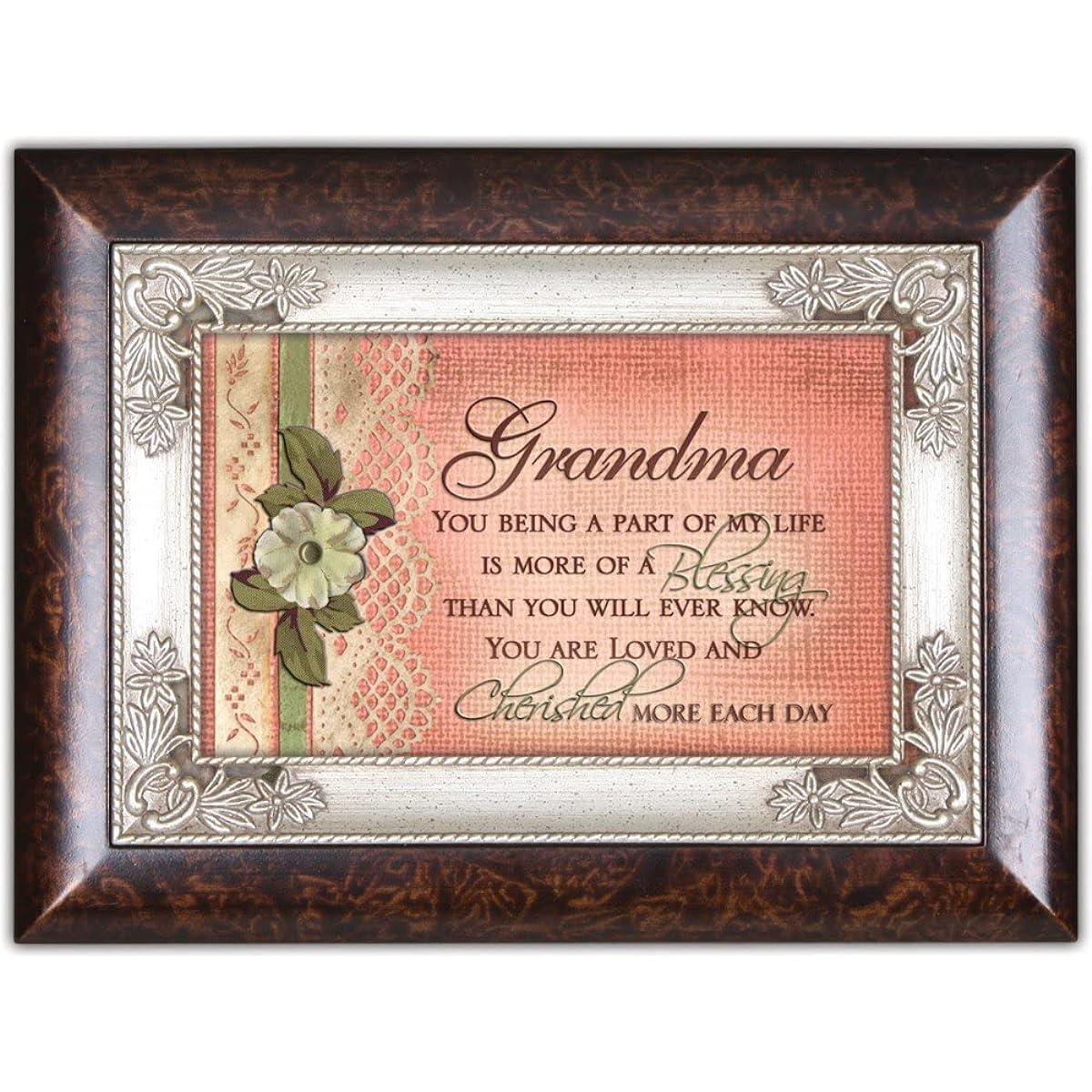 Grandma Cottage Garden Inspirational Italian Inspired Music Box Plays Amazing Grace
