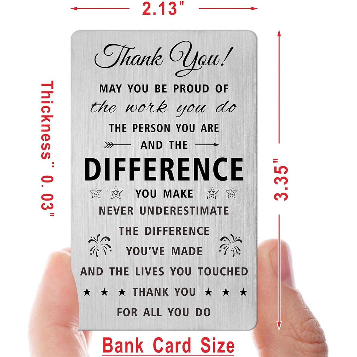 Jzxwan Employee Appreciation Gifts for Women, Men Retiring Colleagues Gifts for Men Women Unique Thank You for All You Do Wallet Card for Colleagues Christmas