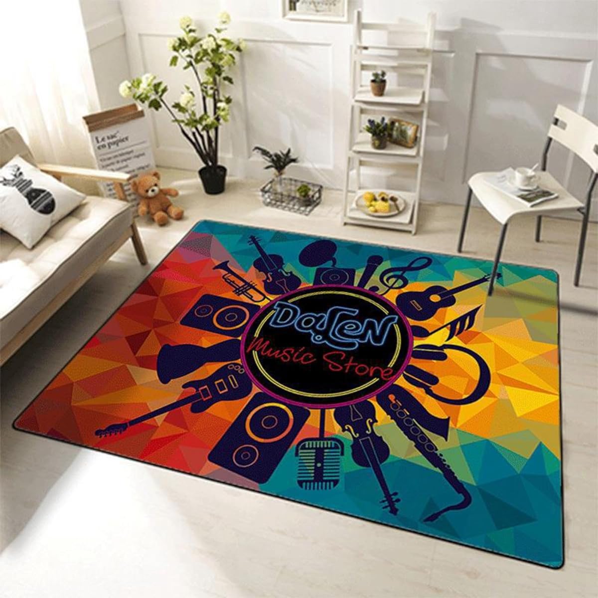 Piano Soundproof Carpet Rectangular Piano Mat Piano Key Pattern Square Flooring Mat Room Carpet Scratch Prevention Anti-Slip Noise Control Anti-Vibration Unique 200*300cm Percussion Gift Chair Home Living Room Bedroom