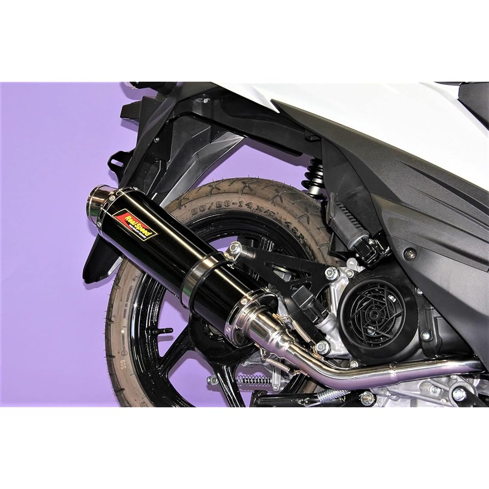 Realspeed Suzuki Address 110 (CE47A) Bike Muffler Cougar Stainless Steel Black Color Muffler RSP-CGA-406