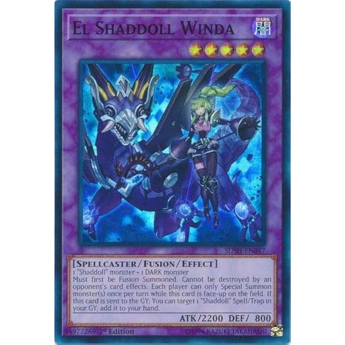 El Shaddoll Winda (Alternative Art) - SDSH-EN047 - Super Rare - First Edition