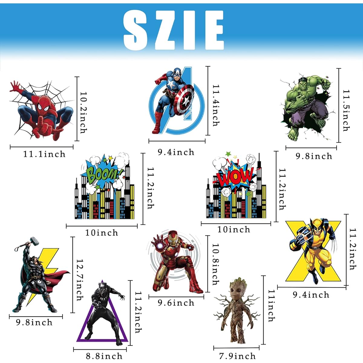 10 Pieces Hero Action Signs Super Fun Hero Theme Party Supplies Hero Sign Banner Hero Super Wall Decoration