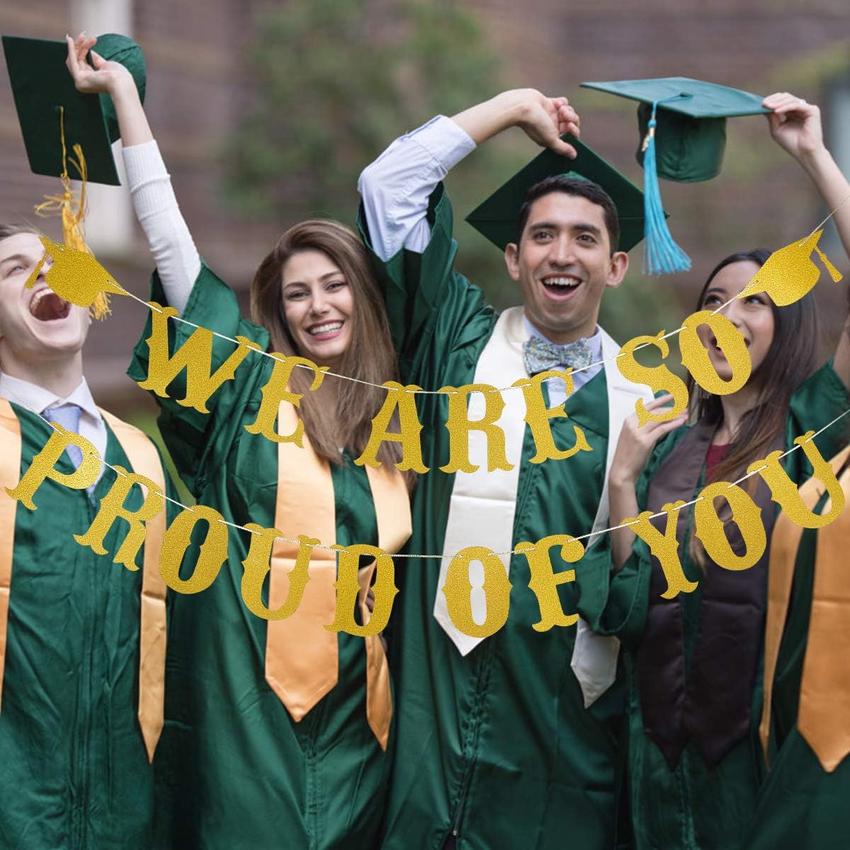 Gold Glittery We are So Proud of You Banner - 2020 Graduation Party Decorations Graduation Party Decorations Graduation Party Decorations Graduation Party Decorations
