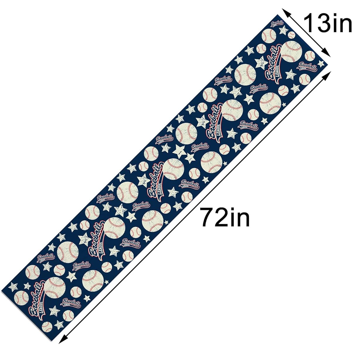 Jiudungs Linen Baseball Table Runner 72 Inch Length Baseball Table Decor Baseball Theme Birthday Party Bay Bay Shower Decorations and Table Supplies