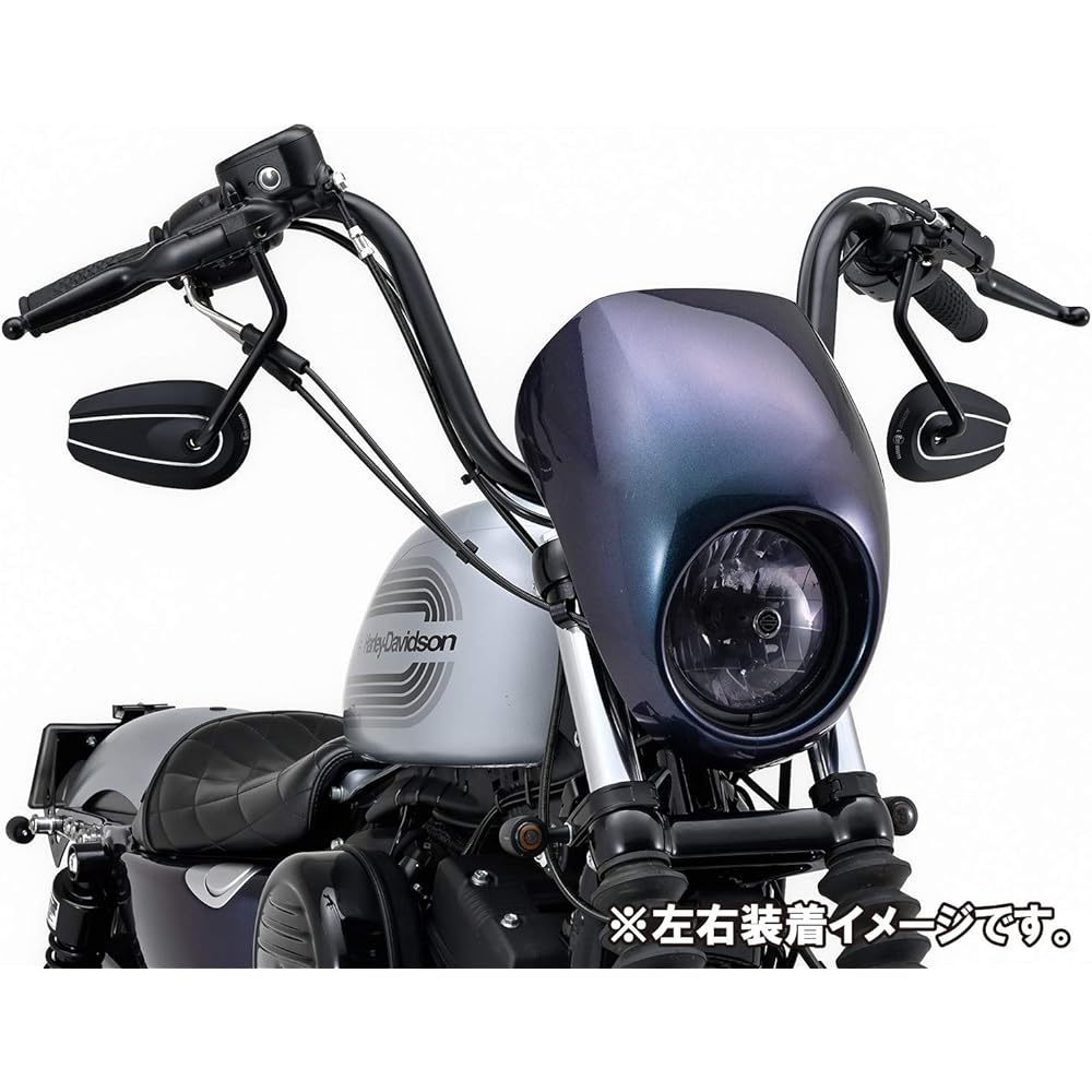 Daytona Motorcycle Mirror HARLEY-DAVIDSON/Made in Japan, 1 on each side, right only, 10mm forward/reverse thread, conforms to new safety standards, D Mirror H-D TYPE6 20150