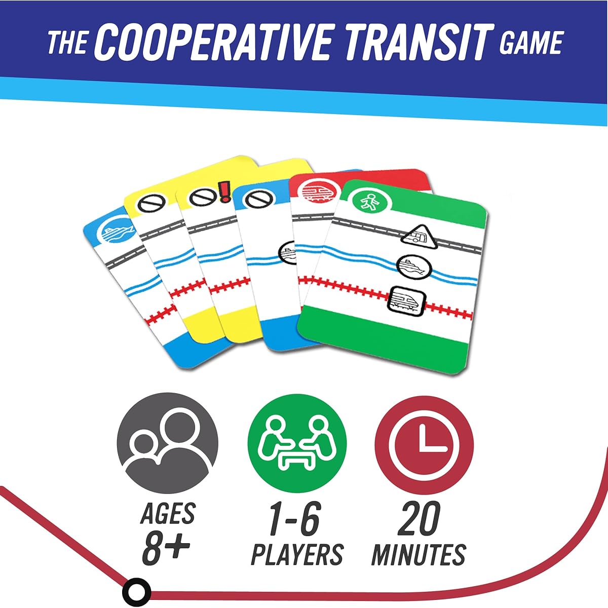 Mass Transit Card Game 1-6 Players Fast-paced Cooperative Game