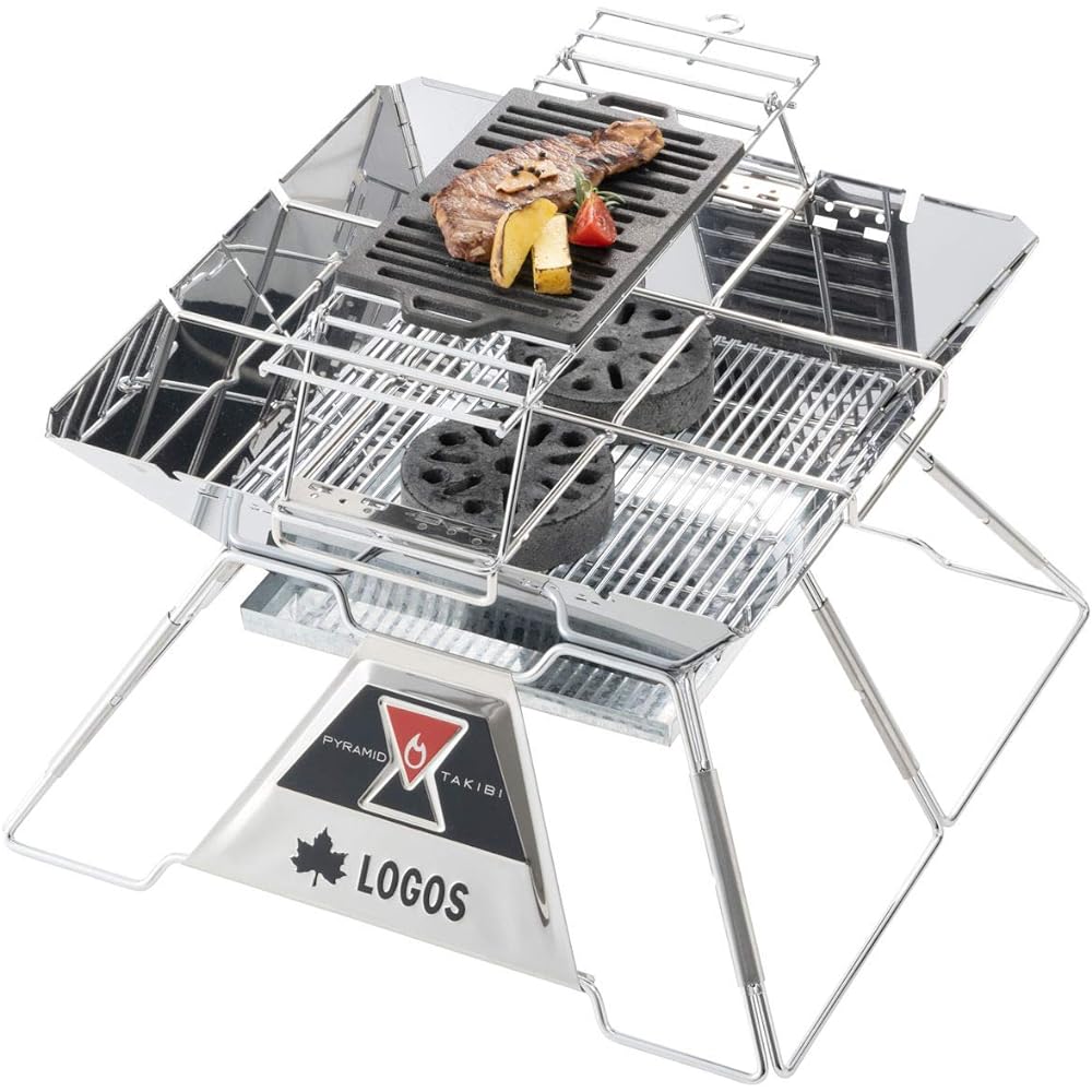 LOGOS Pyramid Iron Grill Roaster 81064205 Black (approx.) Width 27.5 x Depth 16 x Height 1.5 cm