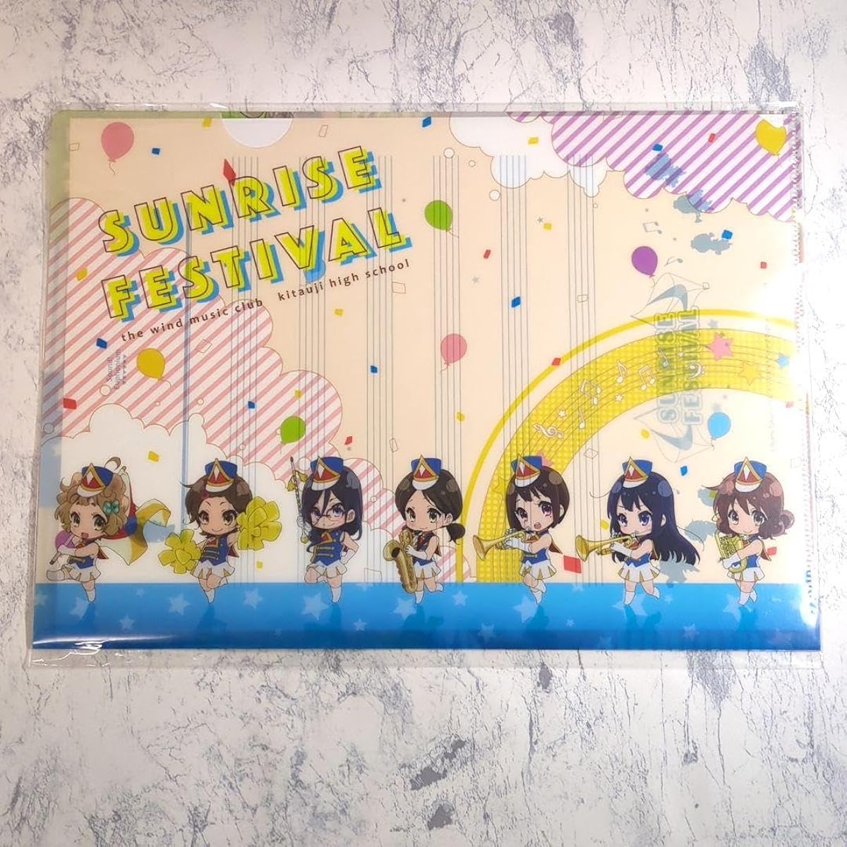 Shina Hibike Euphonium Sun Fes Clear File with Music Sheet KyoAni