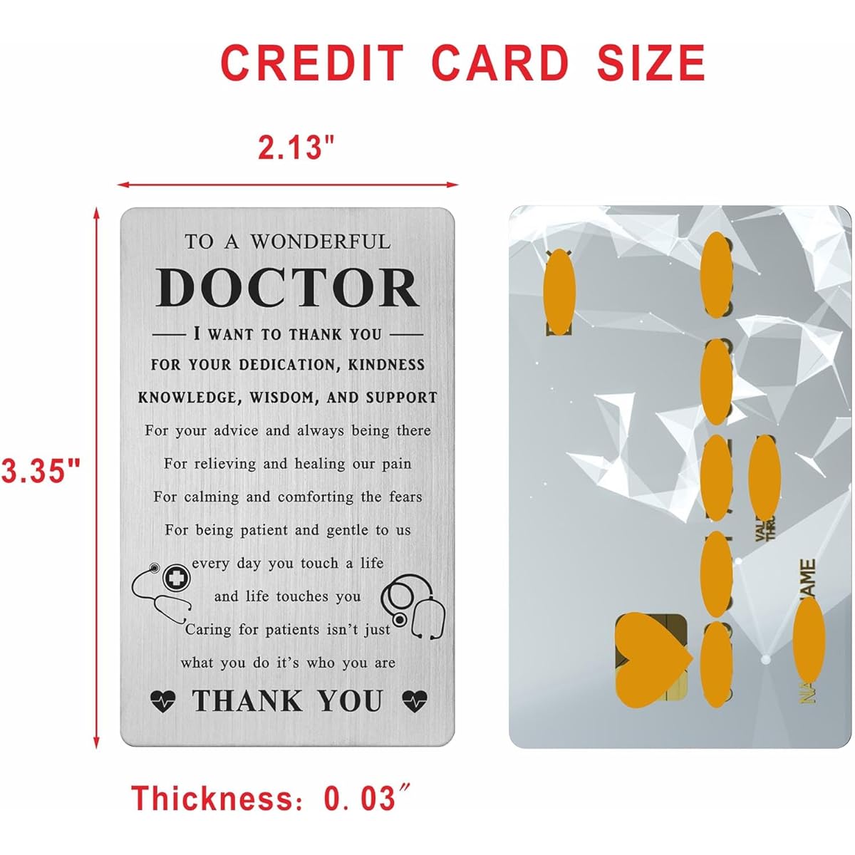 Gezxin Doctor Gifts for Women and Men - Personalized Doctor Thank You Card - My Favorite Doctor Christmas Xmas Easter Birthday Gift