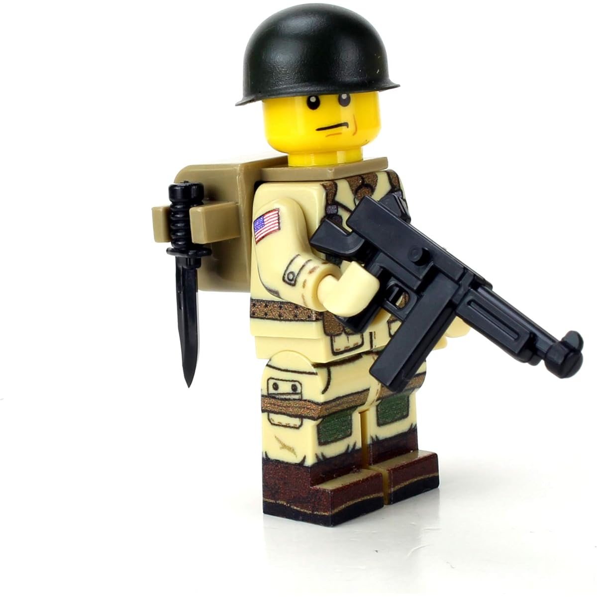 Battle Brick Collectible US Army WW2 82nd Airborne Paratrooper Minifigure | Authentic Military Minifigure | Packaged in the USA | 1.6" Tall | For Ages 8+ to Adult AFOLs