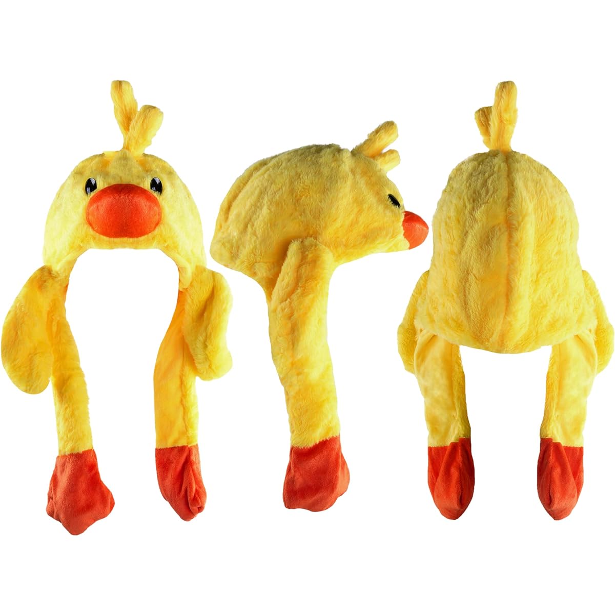 Super Z Outlet Animal Cute Plush Animal Winter Ski Hat Beanie Aviator Style Winter Long Gloves with Earflaps