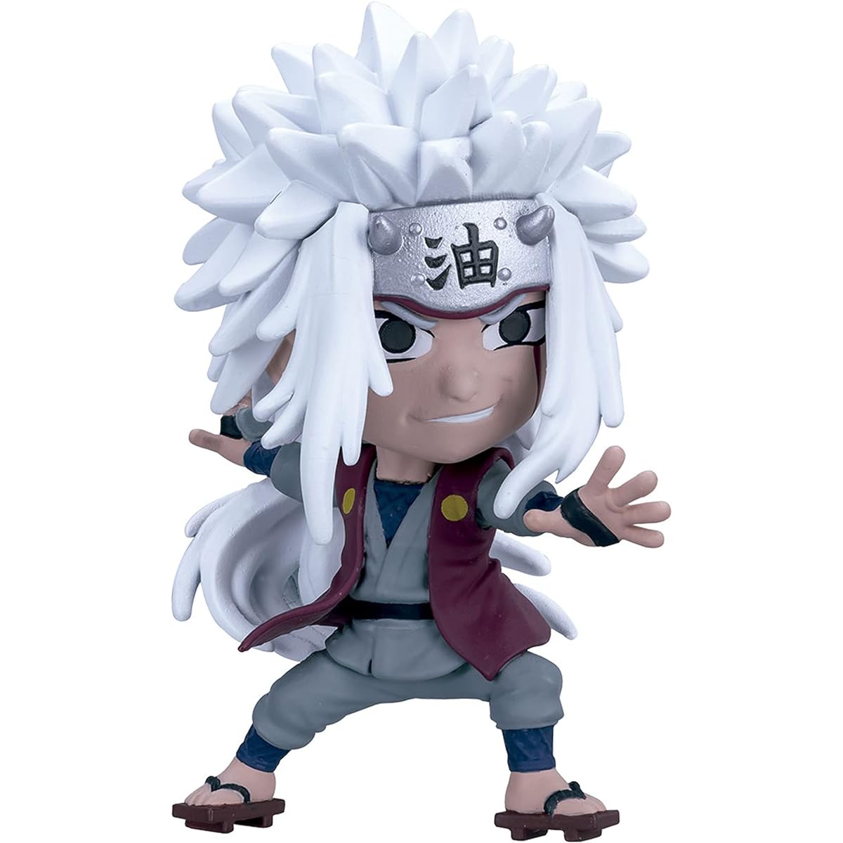 Chibi Masters Bandai Jiraiya Anime Figure | 8cm Anime Merchandise Jiraiya Toy Action Pose | Mini Figure in Window Box | Bandai Collectible Naruto Figures Great Anime Gifts