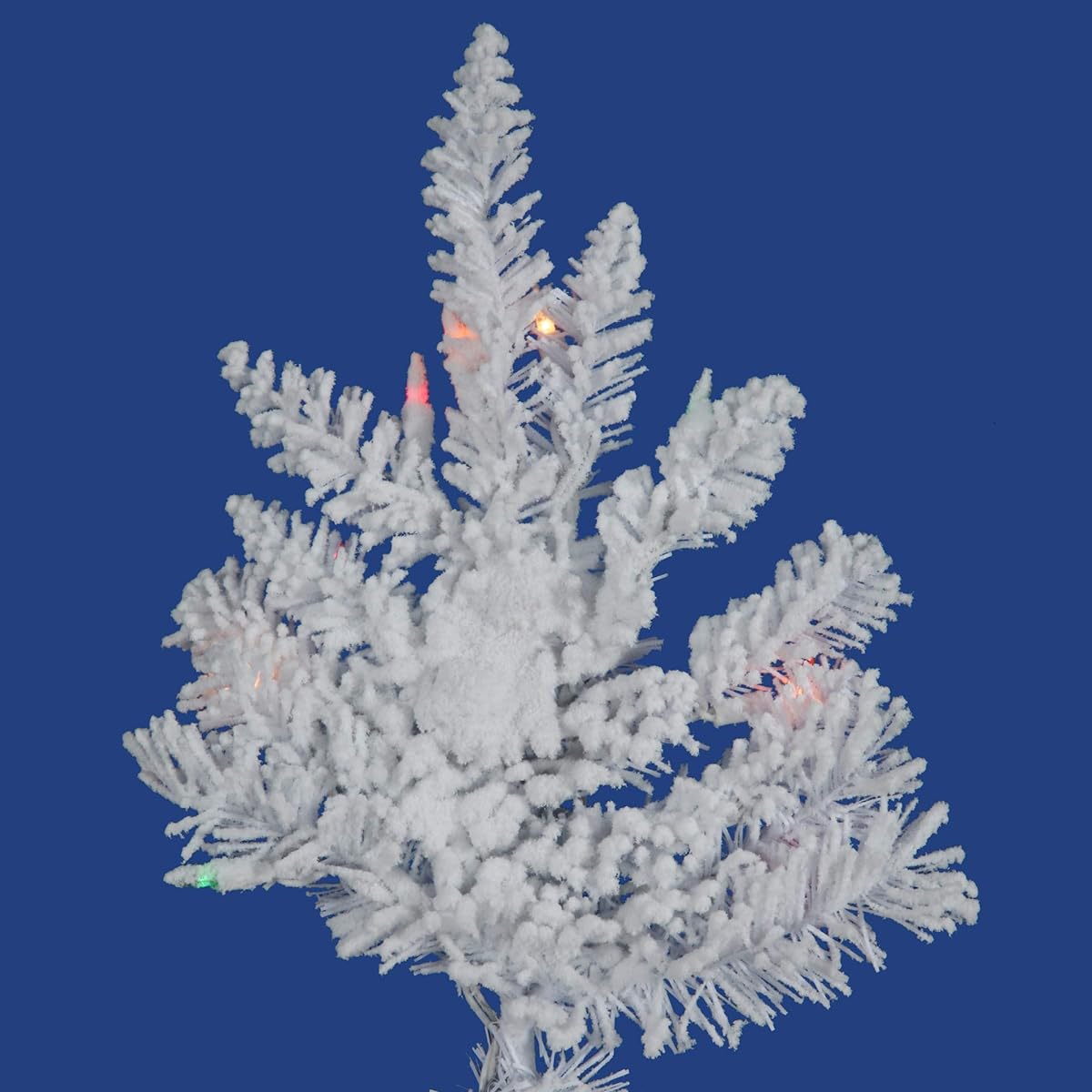 Vickerman 4.5 ft Flocked White Artificial Tree with 250 LED Lights