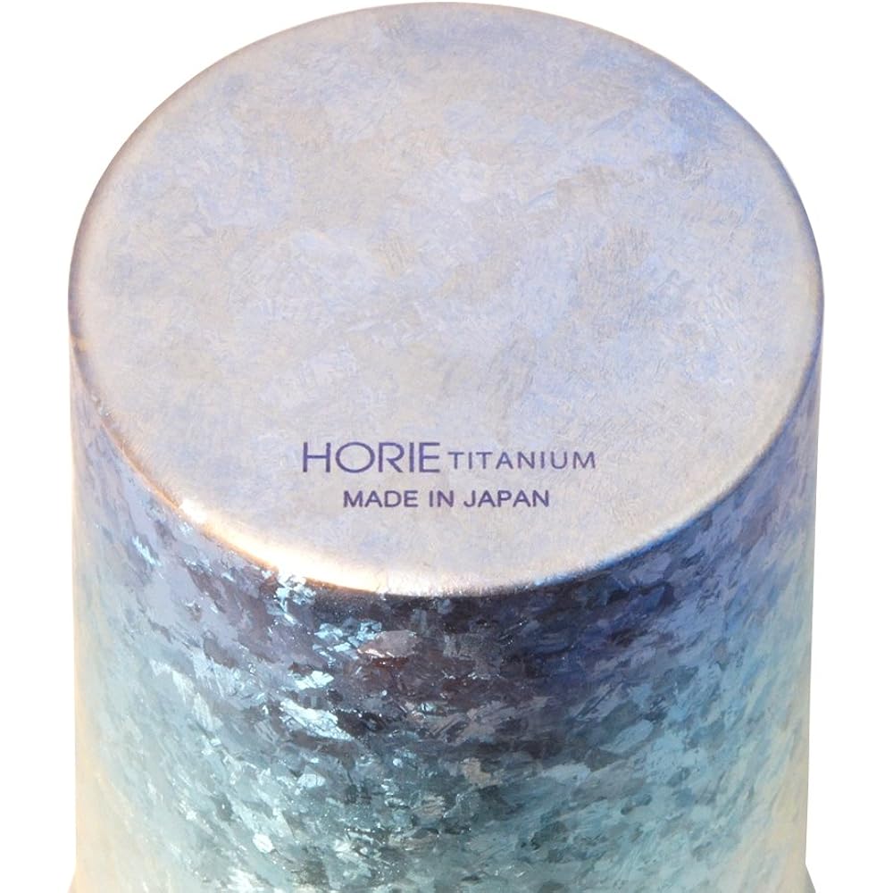 HORIE Made in Tsubame, Niigata Prefecture Titanium Double Tumbler Kiln Light 270cc Gradient Blue Set of 2 T09KM270GBSET