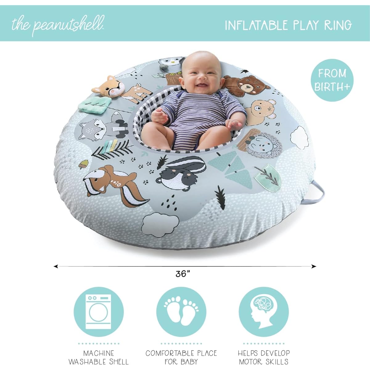 The Peanutshell Play Ring for Babies | Activity Center for Baby & Sensory Center for Sitting Up