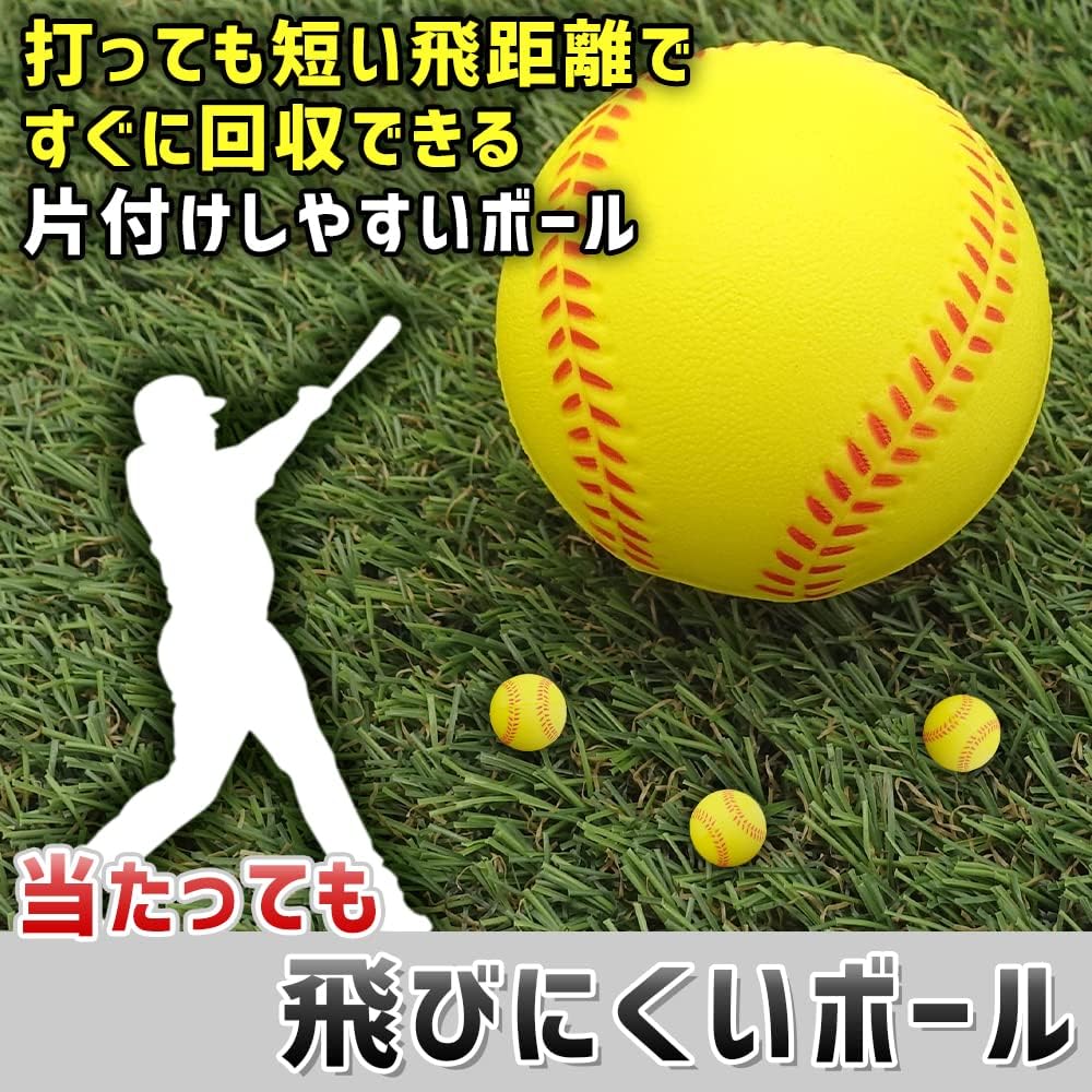 Global Desk Urethane Baseball Ball Practice Training Soft Softball Indoor Outdoor 7cm Diameter Set of 20 for Parents and Children