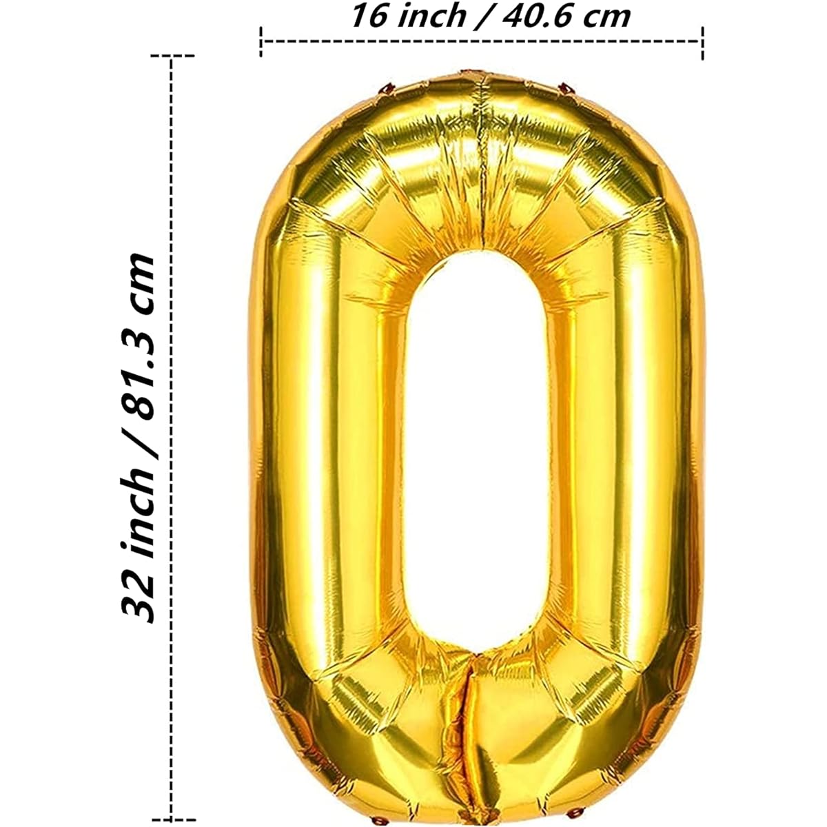 32" Foil Chain Balloons Jumbo Chain Balloons 80s 90s Party Decorations Giant Balloon Chain Balloons Gold 32pcs