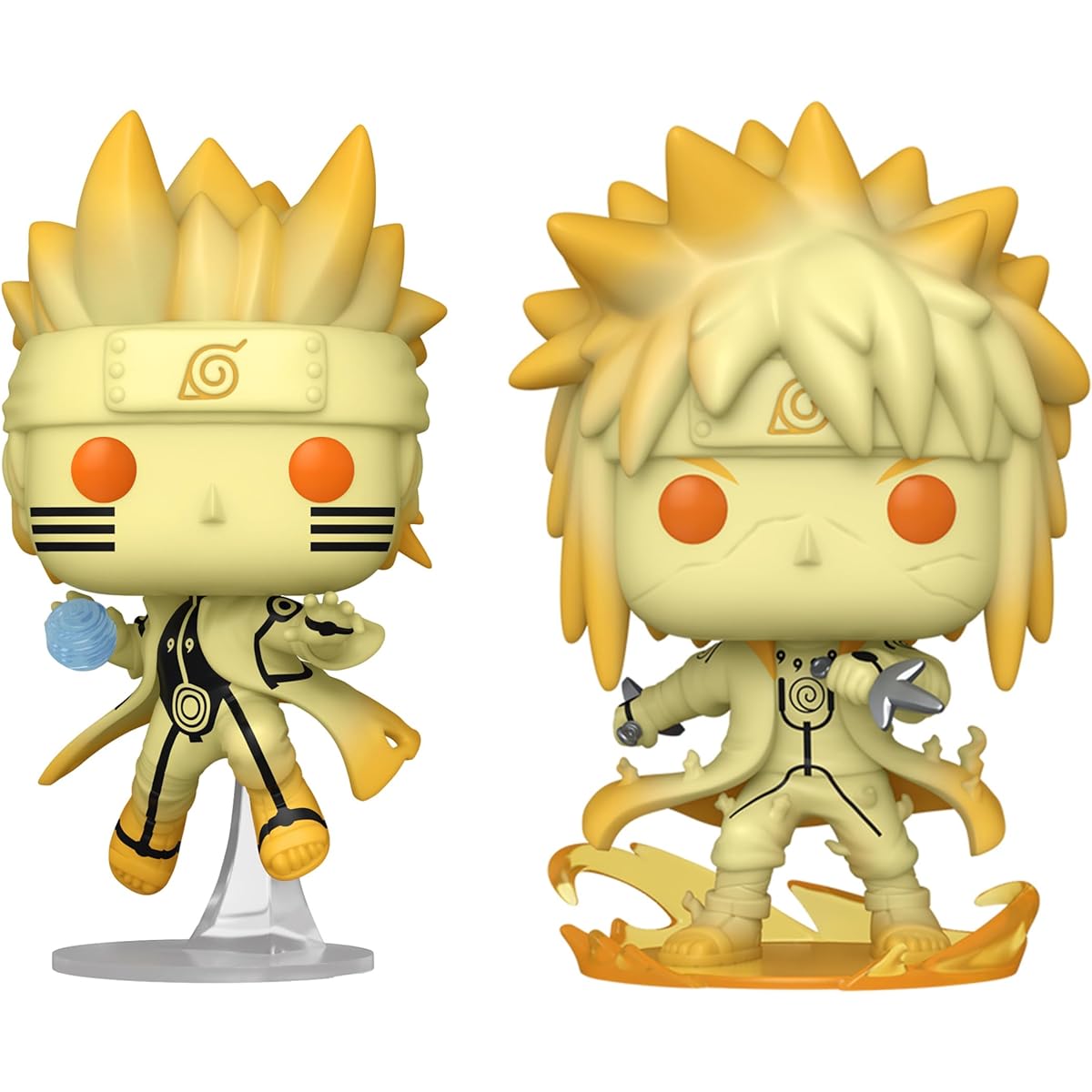 Funko Pop NARUTO Shippuden: Naruto Uzumaki Kurama Link Mode Figure Special Edition Multicolor Limited (Minato Bundle)