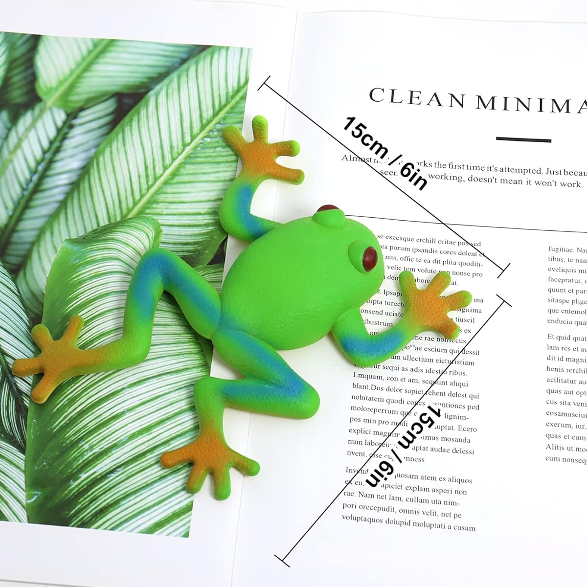 Lohoee Frog Toy Realistic Frog Figure Animal Model Frog Soft Stretchy Stress Relief Hand Frog Toy for Home Party Decoration or Gift
