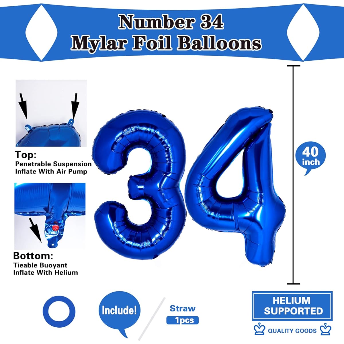 Navy Blue Balloons - 34