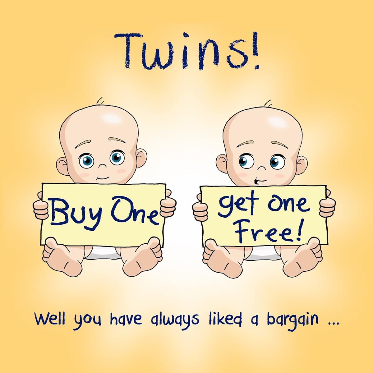 Twizler New Twins Card Funny - Funny New Twin Baby Card Unisex - Funny New Twin Baby Boys Card - Funny New Twin Baby Girls Card - Funny Twin Baby Shower Card - New Twin Mom Card