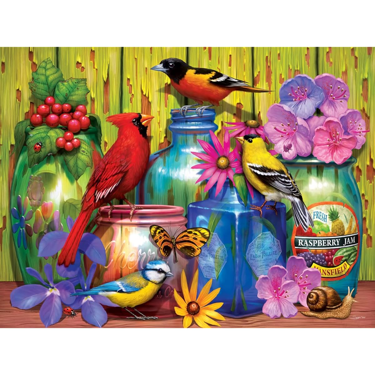 MasterPieces 300 Piece EZ Grip Jigsaw Puzzle Feather Reflection 18"x24"