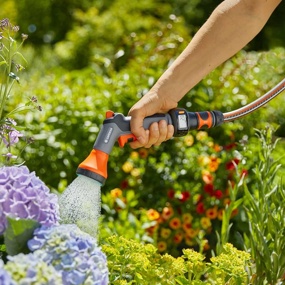 GARDENA Nozzle with Flowmeter AquaCount 18352-20 Gray