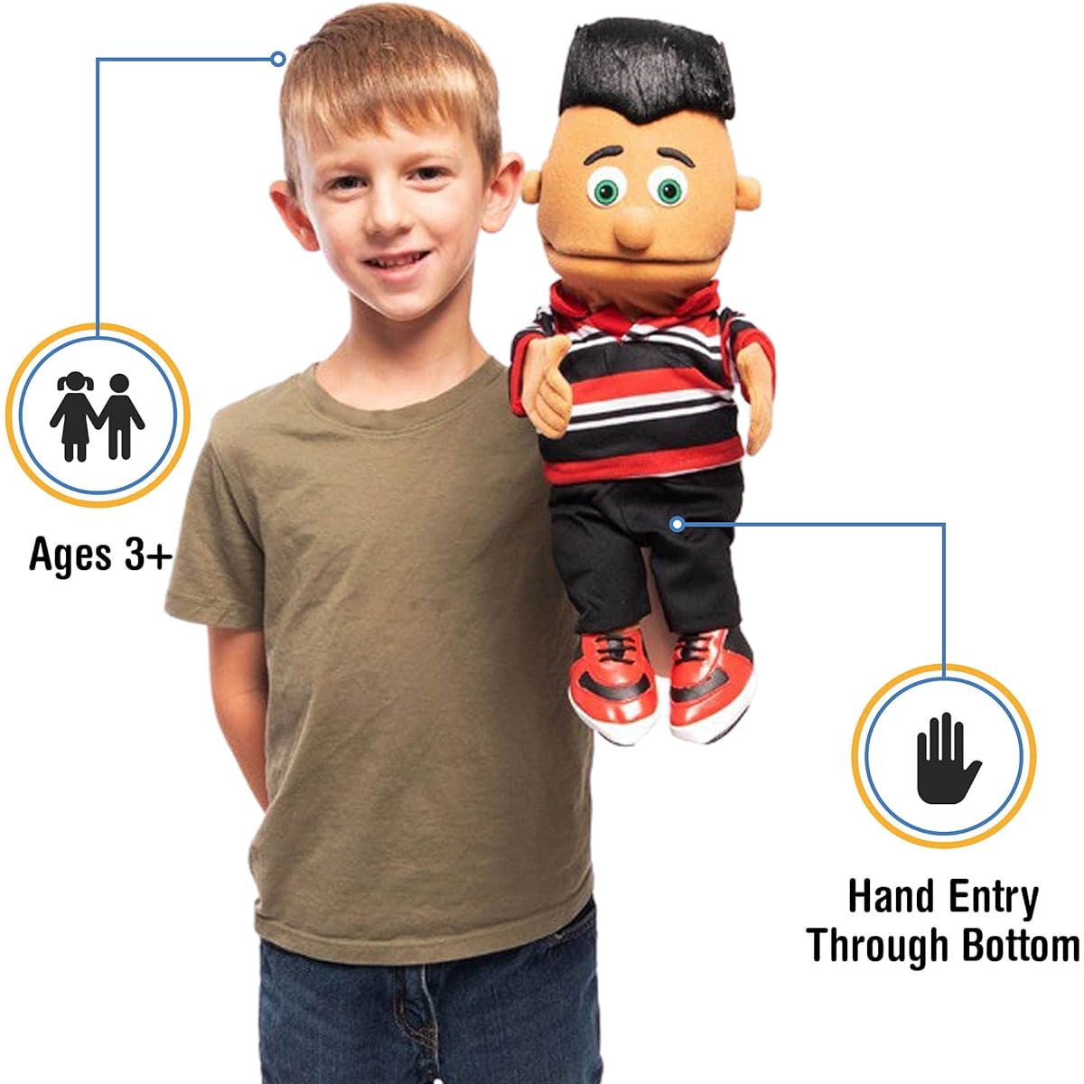 14 " Jose、Hispanic Boy , Hand Puppet