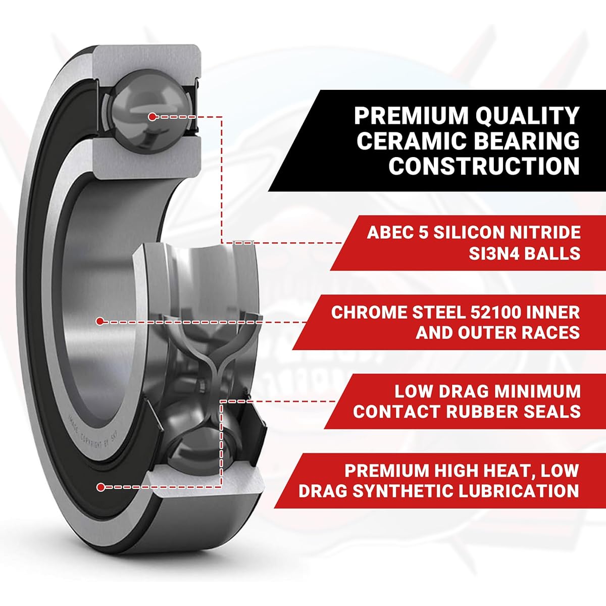 FastEddy Bearings Arrma Felony 6S BLX Ceramic Sealed Bearing Kit