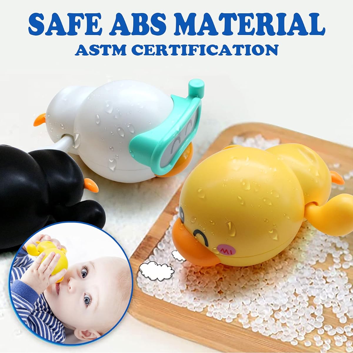 Bath Toys for 1-5 Years Old Boys Girls Gifts Roll Up Bathtub Baby Bath Toys for Toddlers 3-6 Years Old Swimming Pool Water Toys for Kids 2-7 Years Old Birthday Gifts (3 Pieces)