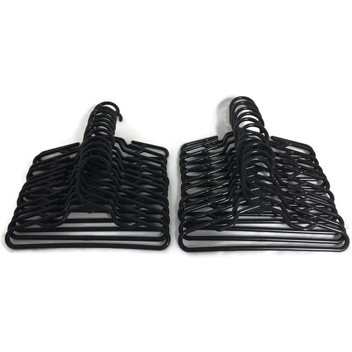 24 Black Plastic Hangers (2 Dozen) for 18 Inch American Girl Doll Clothes