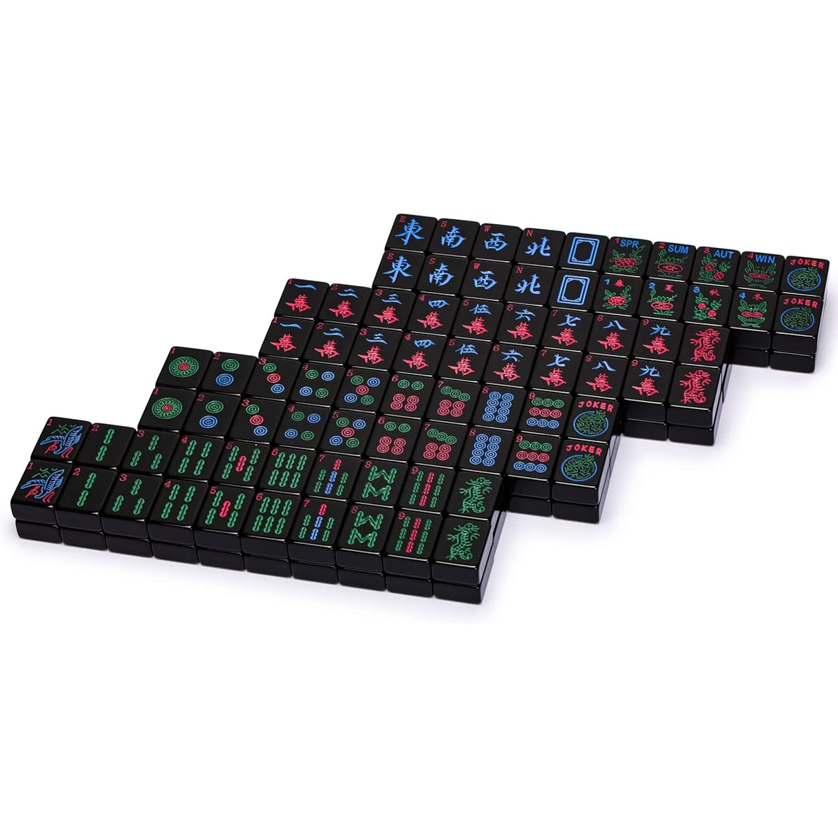American Mahjong Set of 166 Tiles - ''Jet Set''
