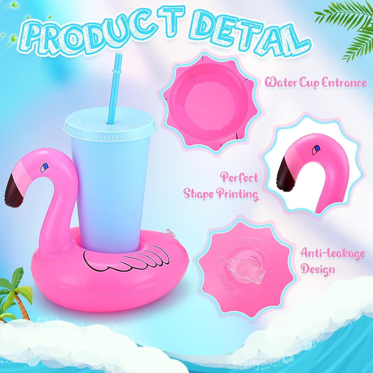 Pool Drink Float, Inflatable Drink Holder, Drink Float, Floating Cup Holder, Summer Swimming Pool Party Favors, Bath Toys, 30 Styles, 60 Pieces