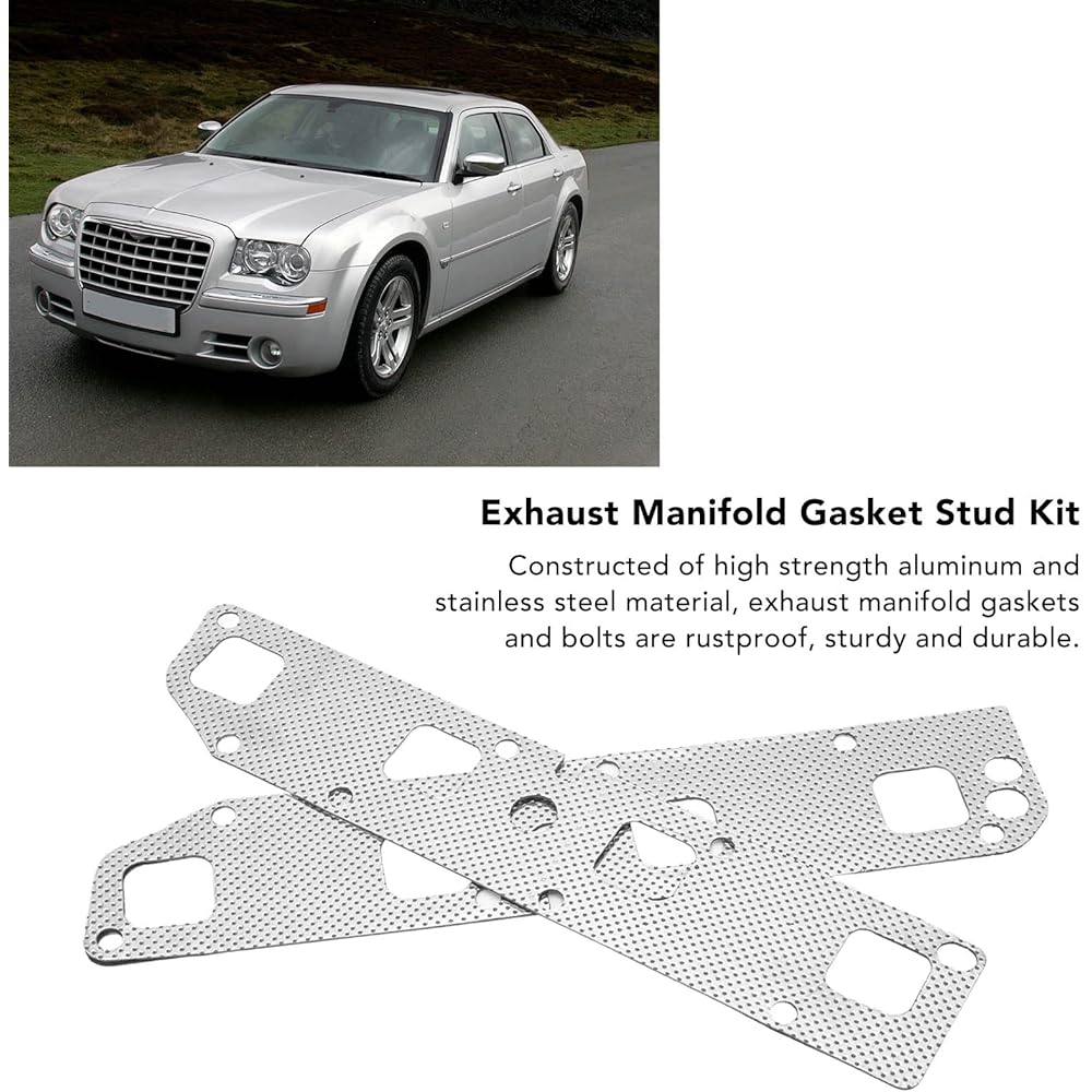 Exhaust Manifold Gasket Bolt Stud Kit 53013943AA Replacement for Dodge Ram 1500 2500 3500