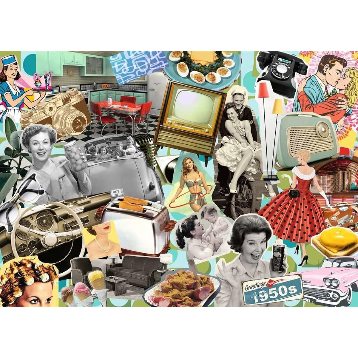 Ravensburger Puzzle 17387 The 50s - 1000 piece puzzle for adults and children from 14 years