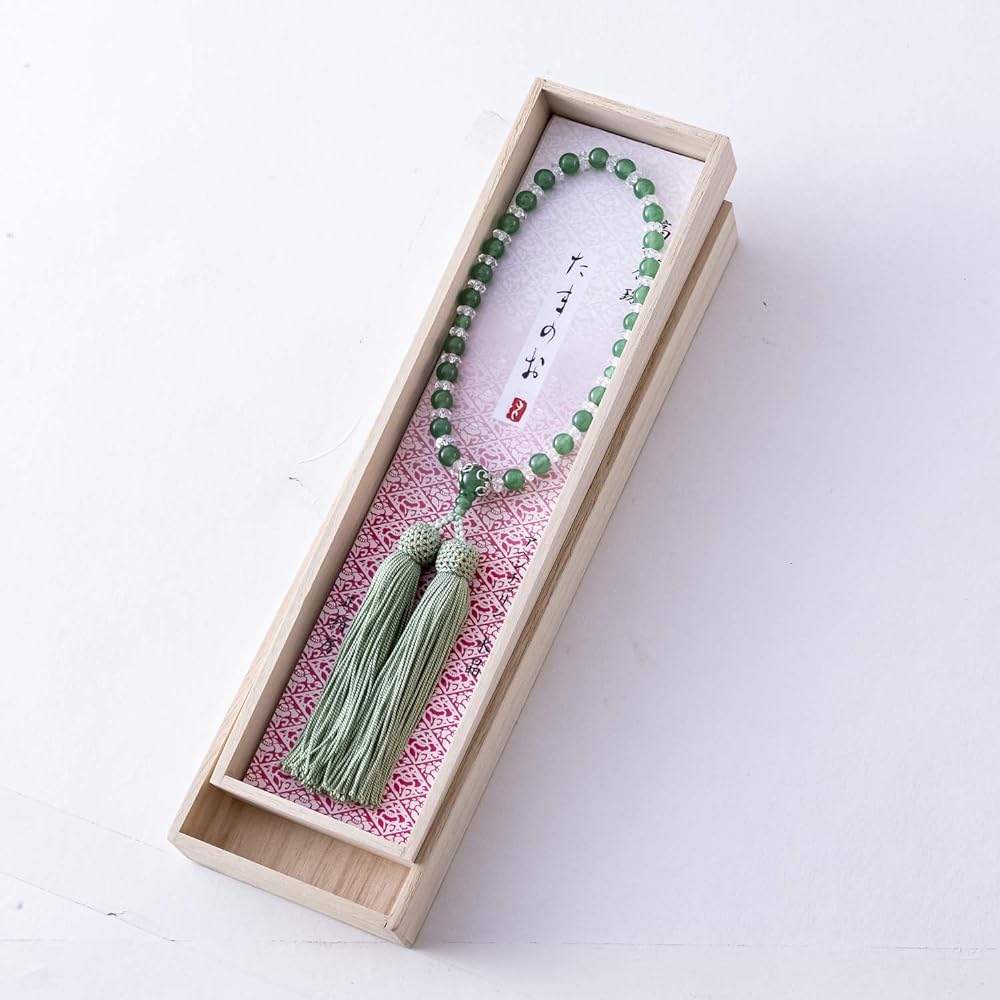 HASEGAWA Prayer Beads Tamano Aven Crystal Kiriko Ginkaza Moegi E