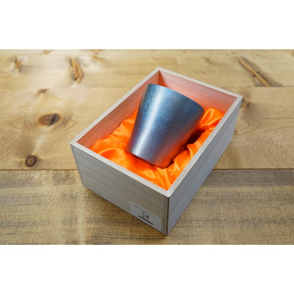 HORIE Made in Tsubame, Niigata Prefecture Titanium Double Tumbler Koga 250cc Made in Japan (Blue) T15KG250-1