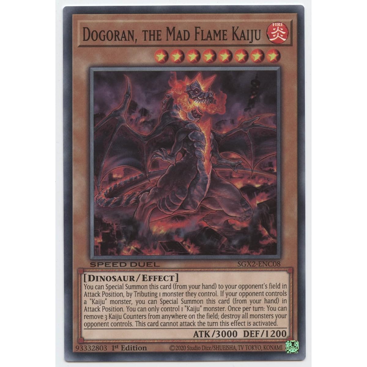Dogoran Mad Flame Monster SGX2-ENC08 Common First Edition