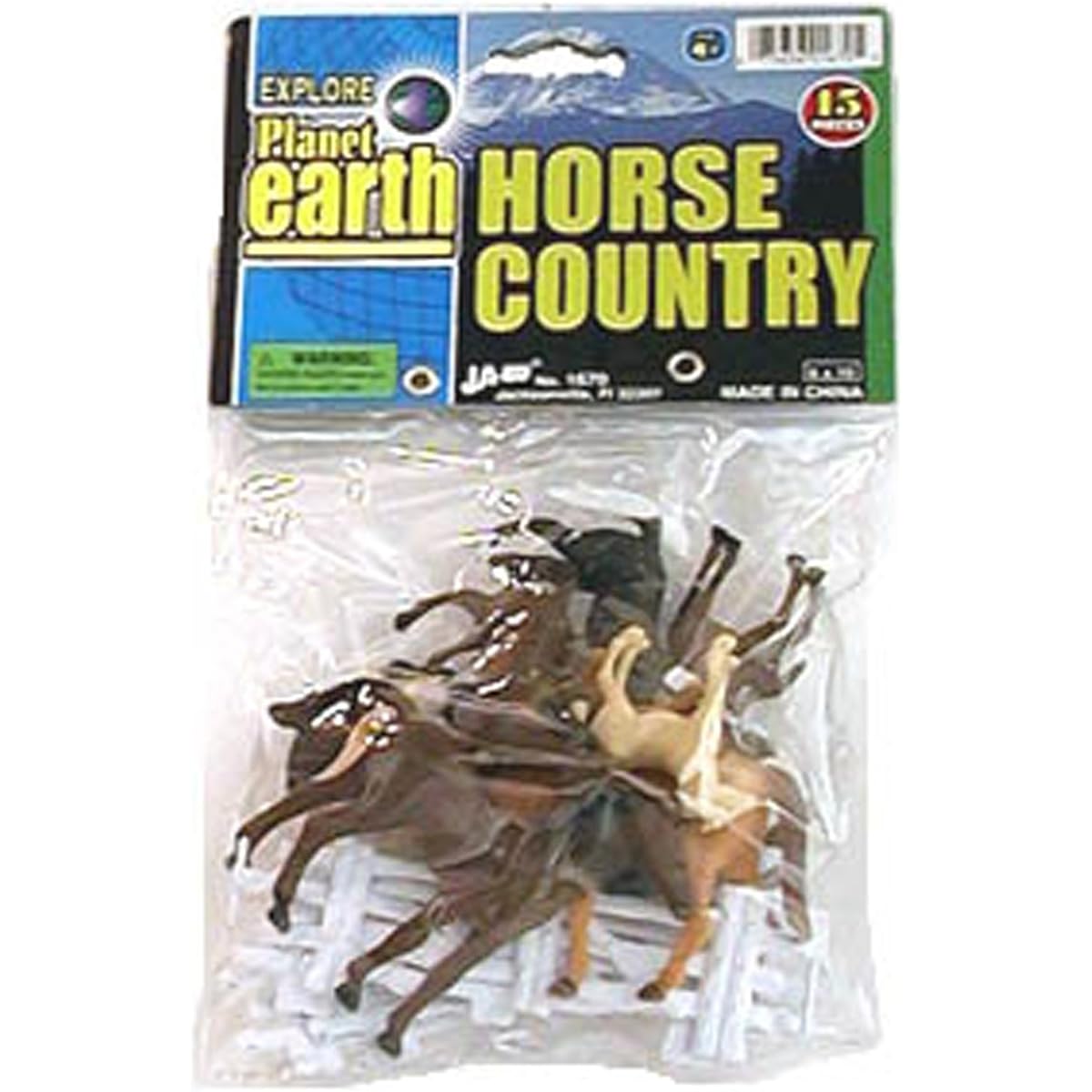 Planet Earth Horse Country 15 piece Playset with Colts Horses and Corral
