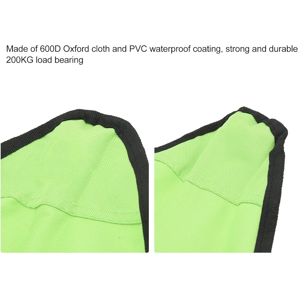 Outdoor Chair, Outdoor Chair, Folding Chair, Portable, Stable, Load Capacity 200kg, 600D Oxford Cloth Material, Picnic/Compact Chair/Cherry Blossom Viewing, Tripod (Green)